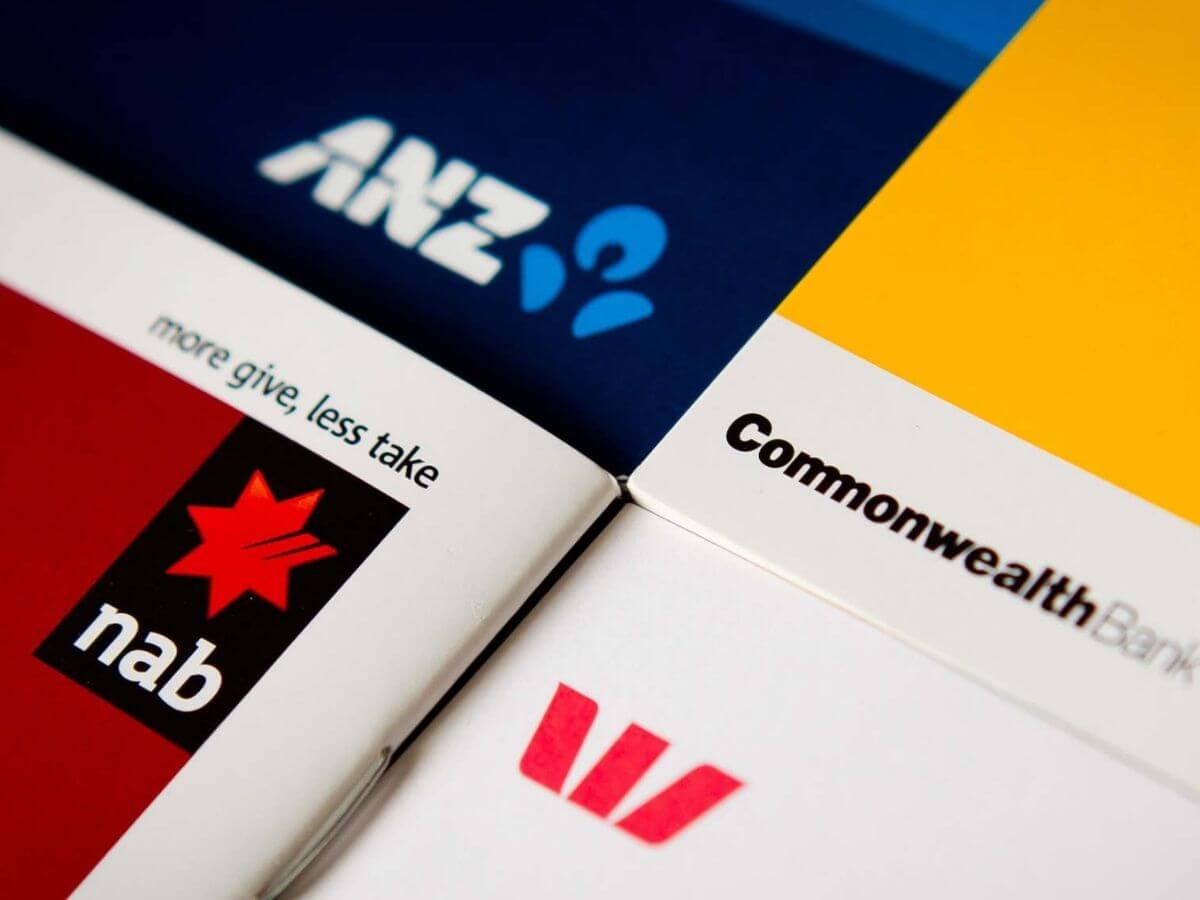 Image showing the logos of the big four banks in Australia