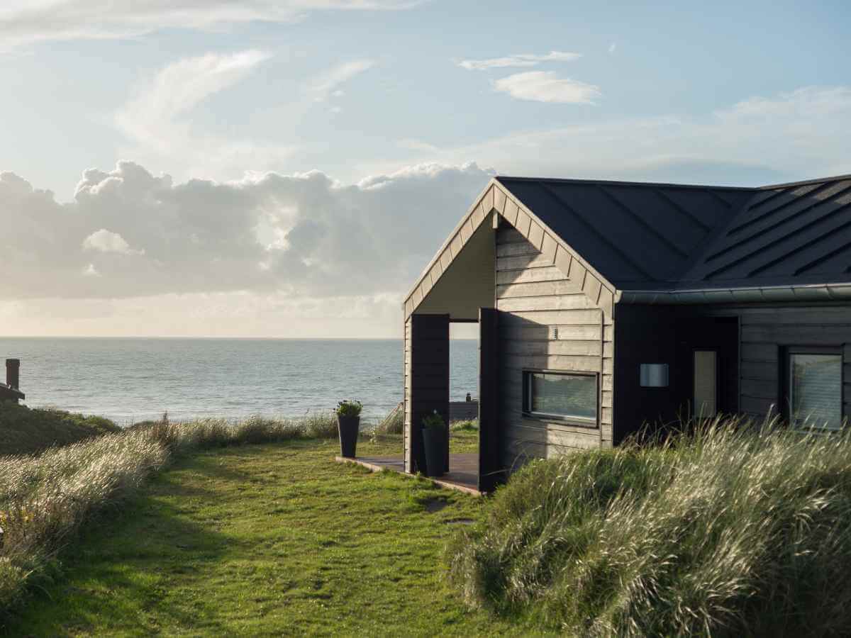 A timber holiday home by the sea front